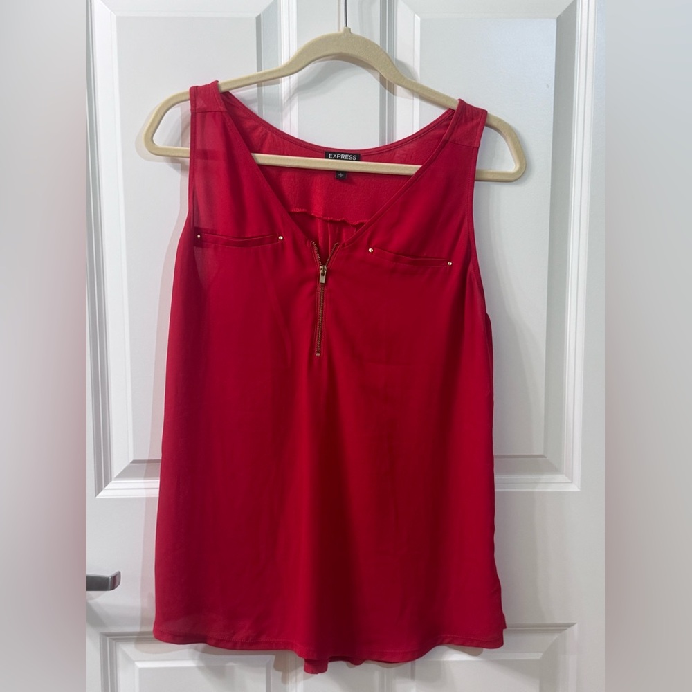 Express Red Tank Top